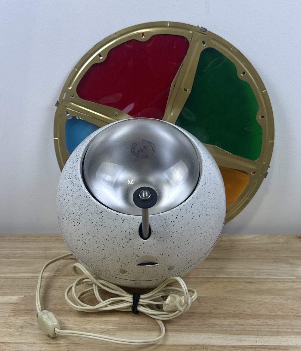 Vintage Penetray Motorized Rotating Color Wheel Eyeball Spotlight